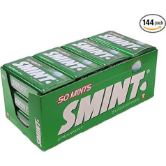 SMINT Mints Spearmint | 12 metalinių skardinių su mėtų pastilėmis | Dantų priežiūra be cukraus