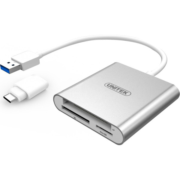 Atminties kortelių skaitytuvas usb 3.0 + usb type-c; y-9313d
