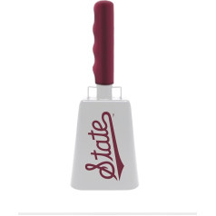 Gametime Sidekicks Mississippi State Bulldogs Steel White Cowbell - užrašas Logo