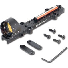 FOCUHUNTER 1 x 28 mm raudonas/žalias šviesolaidžio taškas Šautuvo optinis taikiklis Holographic Sight Fit Shotgun Lauko sportas Taškinis taikiklis Taktinis taikiklis Raudonas/žalias šviesolaidžio optinis taikiklis Pilnai padengtas taikiklis su 3M