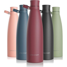 LARS NYSØM nerūdijančio plieno vandens butelis, 1000 ml, 1 litro talpos, 1 litro talpos, nepralaidus vandeniui, skirtas sportui, dviračiui, šuniui, kūdikiui, vaikams (uogų, 1000 ml)