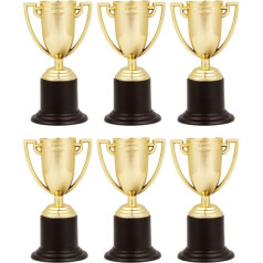 SWAYVES Pakuotė 6 apdovanojimų trofėjų trofėjų Mažas apdovanojimas trofėjų taurės Apdovanojimai Apdovanojimai Mini trofėjai Sporto turnyras laimi prizus Vaikai Mokykla Apdovanojimai