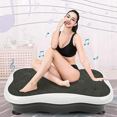 OHMG fitneso vibracijos plokštė, 200 W fitneso vibracijos platforma, profesionali vibracijos platforma su LCD ekranu, pasipriešinimo juostomis, nuotolinio valdymo pultu, 