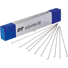 DT Swiss Alpine III sidabrinės stipinai 13 15 14 g 2.34 1.8 2 mm Dėžutė 72