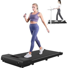 Bėgimo takelis namams, Dskeuzeew Walking Pad Sulankstomas bėgimas - 120 kg bėgimo takelis Mažas bėgimo įrenginys Elektrinis 1-10 km/h su LCD ekranu + nuotolinio valdymo pultas Nešiojamas bėgimo takelis