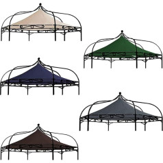 freigarten.de Modenos šešiakampės pavėsinės Modena Hexagonal 320 cm vandeniui atsparus stogas Medžiaga: Panama PCV Soft 370 g/m² itin stiprus 8 modelis (žalias)
