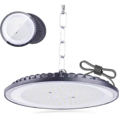 200 W UFO LED High Bay Light, Fosingut Super ryškus 288 šviesos diodų vidaus prožektorius UFO LED dirbtuvių lempa, 110 lm/W 6500 K Cool White IP65 vandeniui atspari pramoninė lempa High Bay Light gamykloms, garažams,