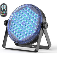Rtktoup 60 x 2 W LED Par prožektoriai, RGBW 4 in 1 LED Par žibintai DMX 8CH su nuotolinio valdymo pulteliu, LED scenos šviesos diskotekų šviesa DJ klubo diskotekų vakarėliams Vestuvės Kalėdos Haloween