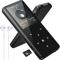 MP3 grotuvas 32GB Bluetooth 5.0 Lossless muzikos grotuvas HiFi nešiojamasis garsiakalbis Įmontuotas HD garsiakalbis Vaizdo balso įrašymas FM radijas Elektroninių knygų palaikymas Iki 128GB
