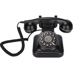 Europos retro telefonas - senovinis fiksuotojo ryšio telefonas, elegantiškas klasikinis senovinis fiksuotojo ryšio telefonas namams / biurui / kavinei / barui dekoruoti