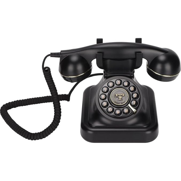 Europos retro telefonas - senovinis fiksuotojo ryšio telefonas, elegantiškas klasikinis senovinis fiksuotojo ryšio telefonas namams / biurui / kavinei / barui dekoruoti