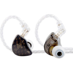 EZ EAR TANGZU Wan'er S.G 10 mm HiFi In-Ear Monitor ausinės su dinaminiu garsiakalbiu ir nuimamu 0,78 mm 2 kontaktų kabeliu, ergonomiškai pritaikytos scenos muzikantams, dainininkams (juodos spalvos, su mikrofonu)