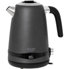 AD 1295 pilkas Metalinis 1,7 l virdulys su lcd ir temperatūros valdymu
