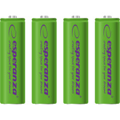 EZA104G įkraunamos baterijos ni-mh aa 2000mah 4vnt. žalios spalvos