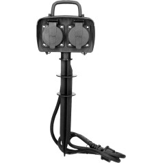 Sodo kištukinis lizdas 2x2P+Z (schuko), IP44, 1,5 m H07RN-F 3x1,5 mm?
