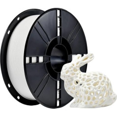 PLA Plus (PLA+) 3D gija 1,75 mm PLA Plus, matmenų tikslumas +/- 0,02 mm, 1 kg ritė (2,2 lbs) 3D spausdintuvo gija, balta
