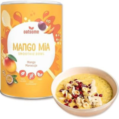 OATSOME® Mango Mia Smoothie Bowl su mangais ir pasiflorų vaisiais 100% natūralus, veganiškas, be cukraus ir priedų | Lengvas paruošimas | Pusryčiai | Supermaistas | Džiovinimas šaltyje | 400 g