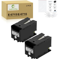 JoyPrinting 2 x T6715 T6716 rašalo priežiūros dėžutė, suderinama su Epson C13T671600 C13T671500 priežiūros dėžute, skirta Workforce Pro WF-4720DWF WF-4725DWF WF-4725DWF WF-4730DTWF WF-4740DTWF WF-C5210DW WF-C5290DWW
