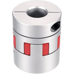 Aliuminio veleno jungtis Veleno jungtis 20 mm iki 20 mm lanksti voratinklinė jungtis L50 mm x D40 mm sankabos žandikaulio voratinklinė veleno jungties jungtis 3D spausdintuvui DIY CNC frezavimo staklėms