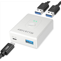 USB 3.0 jungiklis su maitinimu, dvikryptis USB jungiklis, 2 vnt. USB jungiklis, 1 įėjimas ir 2 išėjimai (2 įėjimai ir 1 išėjimas), USB KVM jungiklis klaviatūrai, pelei, spausdintuvui, interneto kamerai, USB jungiklis palaiko 