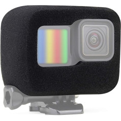 SOONSUN Windslayer Cover Frame Housing Case for GoPro Hero 5 6 7 8 9 Action Camera Video Noise Reduction Foam Case, Windslayer Cover for Gopro Hero 9 10 11 Black