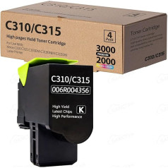SANCTINK C310 C315 tonerio kasetė suderinama su Xerox C310 C315, skirta Xerox 006R04356, skirta Xerox C310 C310 C310DNI C310DNIM C315 C315DNI lazeriniam spausdintuvui (1 pakuotė, juoda)