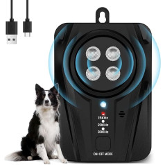 Anti-Bell-Gerät, 90 cm, automatische Hunde-Bell-Abschreckung mit 4 Lautsprechern, Audio- und Ultraschall-Anti-Bell-Gerät, für drinnen und draußen, Bell-Kontrollgerät für Welpen, mittelgroße und große