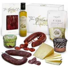 Gourmet Box | Dovanų krepšelis Ispanijos patiekalai - Tapas | Gourmet Gift | Dovanų krepšelis - kumpio ir Salchichon & Chorizo | Ispanijos delikatesai | Dovana vyrams ir moterims | Maisto krepšelis |