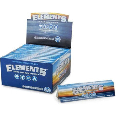 24 Elements Connoisseur King Size Slim 110mm Rolling Papers & Tips Full Box