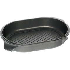 AMT Gastroguss Lotan® AMZN-I-63222 Liejamas kepimo indas 32 x 22 cm Aukštis 6 cm Taip pat gali būti naudojamas kaip kepimo indas su grilio pagrindu Tinka indukcinėms viryklėms Lotan® neprideganti apdaila Liejamas aliuminis