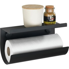WENKO Jet virtuvės ritinio laikiklis Metalinis 30 x 15 x 12 cm su lentyna gręžimui Alternatyvus tvirtinimas su 