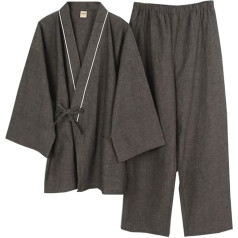 Išgalvotas moliūgų vyrų japonų stiliaus chalatai Kimono pižama kostiumas chalatas rinkinys dydis XL, Graym274, Graym274