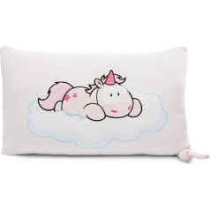 NICI Theodor Theodor Soft Unicorn Cuddly Cushion, 43 x 25 cm, minkštas pliušinis, pūkuotas žaislinis vienaragis pagalvėlė mergaitėms, berniukams ir kūdikiams, stačiakampio formos pliušinis žaislas pagalvėlė, 43 x 25 cm - 49489