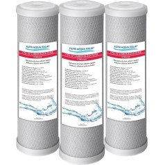 Italia® anglies kasetė 5 mikronų 10 colių CTO aktyvintos anglies filtras atvirkštiniam osmosui 3 vandens filtrų rinkinys