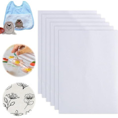 Wasserlösliches Stickpapier, A4 (30 x 21 cm), wasserlöslicher Stabilisator, lösliches Stickpapier für Maschinenstickerei und Handnähte, 12 Stück (12)