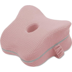 FANDARE Kelio pagalvė Kojos pagalvė Ergonomiška kelio pagalvė šoniniams miegantiems atminties putų kojos pagalvė moterims vyrams Slėgio mažinimo klubo kojos kelio nugaros nėštumo šviesiai rožinė