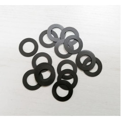 Dichtungsring, 56 Stück M2,8 M3 Graphit-Nylon-Dichtungsring-Unterlegscheiben-Dichtung, flache Unterlegscheiben, abgedichtete Ringe, weiche Dichtungen - (Innendurchmesser: M3 x 4,5 mm x 0,15 mm)