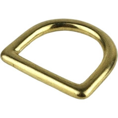 CLENEA Pack of 2 Solid Brass Cast Rigging D Lock Up Strap Webbing Lock Up Leather Craft Bag Luggage Hardware (38 mm)