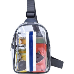 BEHDRE Clear Sling Bag Stadium Approved Crossbody Clear kuprinė su reguliuojamu dirželiu darbui, kelionėms, sportui ir koncertams