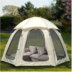 Poledinės žūklės palapinė, Screen Tent, 10 x 10 pėdų lauko kempingo palapinės stogelis su nuimamu, vandeniui atspariu skraidymo aparatu ir paklode Bivouac Tent