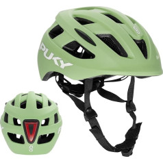 PUKY šalmas Vaikiškas dviratininko šalmas S: 48-55 cm/M: 54-58 cm Lengvas 220 g Maksimali apsauga ir ventiliacija 360° matomumas per šviesos modulį Idealiai tinka saugumui ir patogumui važiuojant dviračiu
