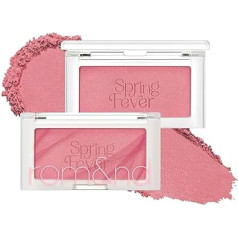 rom&nd Better Than Cheek S02 Lychee Chip Glow Highlighter Rouge Glossy Powder Blush Subtiliai matiniai skaistalai visų tipų odai, 1 pakuotė, 3,4 g