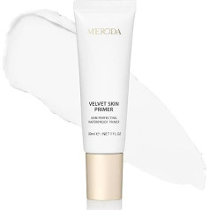 MERODA® Velvet Skin Primer [mažina poras] - Makiažo pagrindas veidui - Lengvos ir švelnios tekstūros gruntas - Makiažo pagrindas - Tinka visų tipų odai - Apsaugantis nuo UV spindulių gruntas