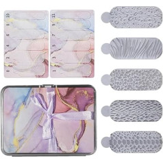 60 x Dvigubos formos nagų formos Touch Crystal Silikono formos Reljefo dizainas ant nagų 60 x dėžutė Dvigubos formos nagai Touch Crystals Silikono formos Nagų formos