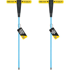 T&T Tools Mighty Probe Isolierte Metall-Bodensonde, 122 cm langer Metallstab mit 0,95 cm Rundstab - 2 Stück Sondenstäbe, T-Griff, Stahlstäbe, Landschaftsbauwerkzeuge