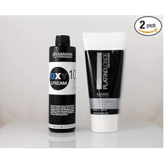 MAKKI Plaukų super balinimo rinkinys 10 Platinum Blonde Cream + Oxy Cream Hydrogen Peroxide VOL 10 (3%)