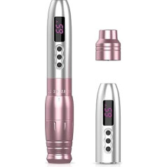 EZ belaidis tatuiruočių aparatas - 6 smūgių 2,0-3,3 mm permanentinio makiažo tatuiruočių rašiklis su papildomu 1000 mAh baterijos maitinimu SMP rotaciniu tatuiruočių pistoletu (Lola Air Pro Pink)
