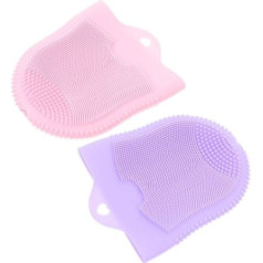 DOITOOL Pack of 4 Cleansing Massage Fingercots Blackhead Scrubber Face Silicone Scrubber Exfoliating Brush Made of Silicone Deep Lady Face Brush Pore Washing Household Baby Detergent Silica Gel