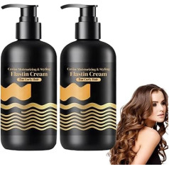 Caviar Feuchtigkeitsspendende & Styling Elastincreme für lockiges Haar, Feuchtigkeitsspendendendes Caviar Hair Elastin für lockiges Haar, Feuchtigkeitsspendende Elastin-Lockencreme 300ml (2 vnt.)