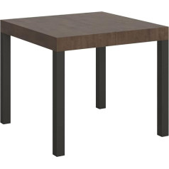 Itamoby , Everyday Išskleidžiamas valgomojo stalas riešutmedžio 90 x 90 cm Išplėstas 246 cm